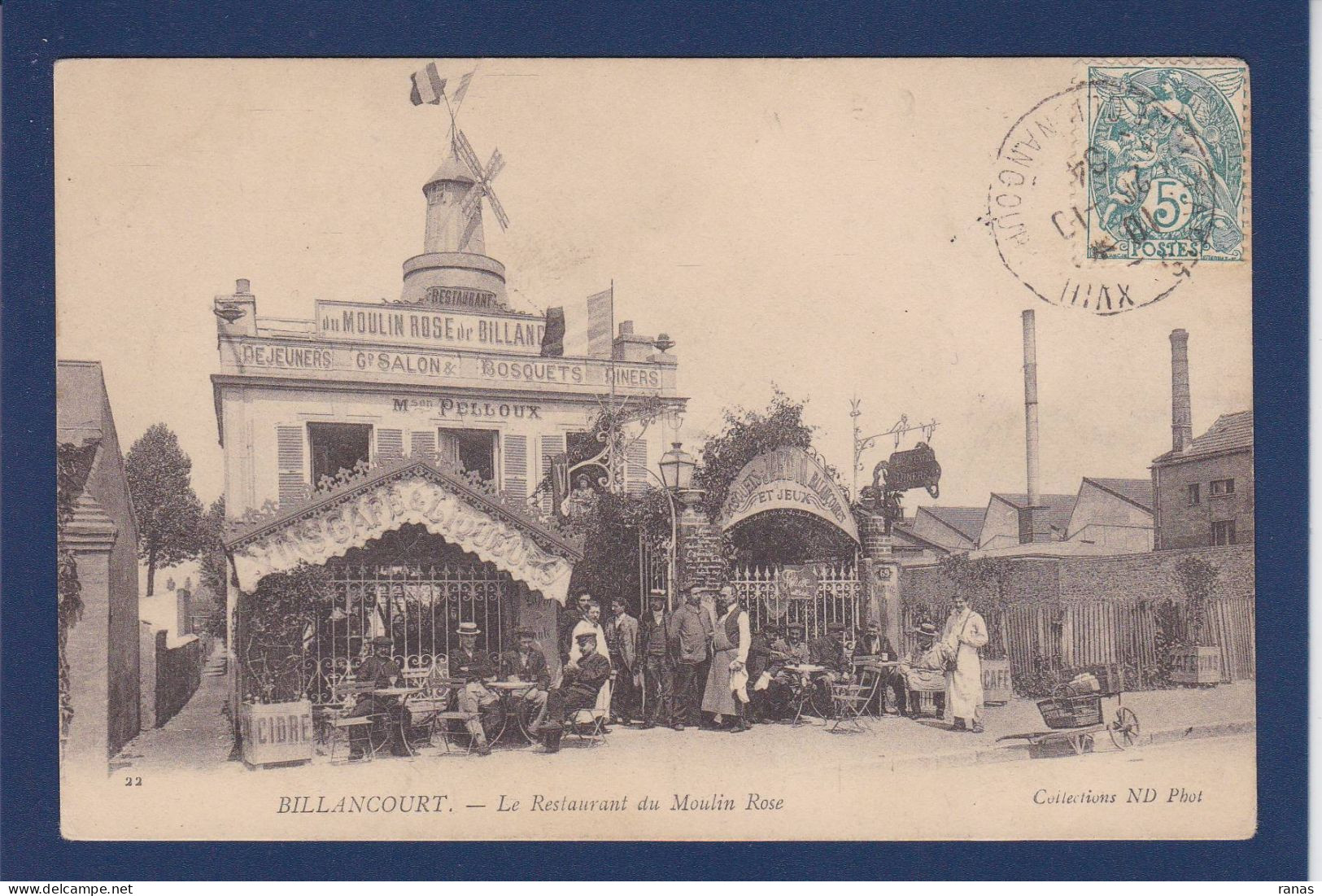 CPA [92] Hauts De Seine > Boulogne Billancourt Moulin Rose Circulée - Boulogne Billancourt