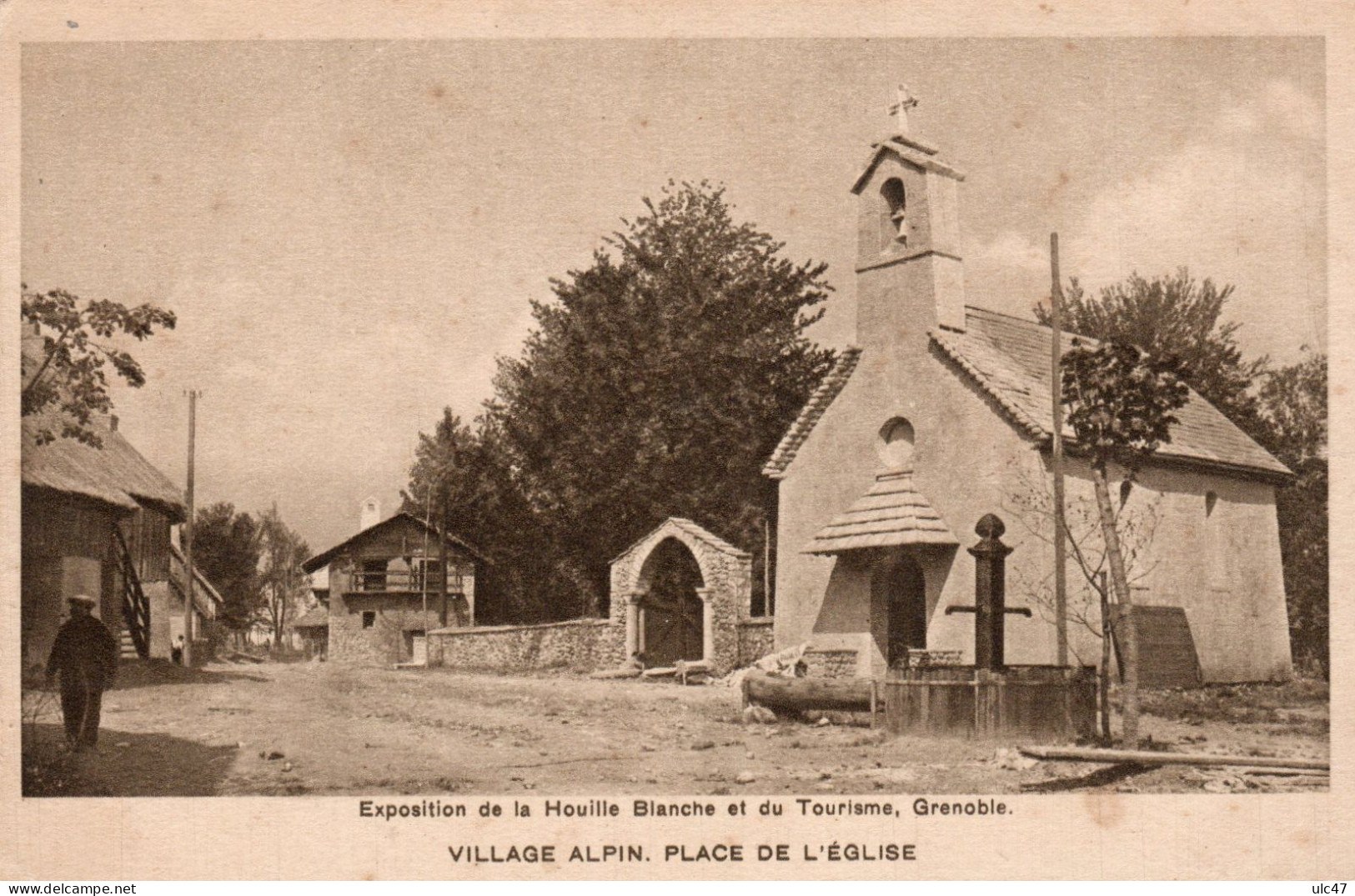 - 38 - GRENOBLE. - Exposition De La Houille Blanche Et Du Tourisme. Village Alpin. Place De L'Eglise - Scan Verso - - Grenoble