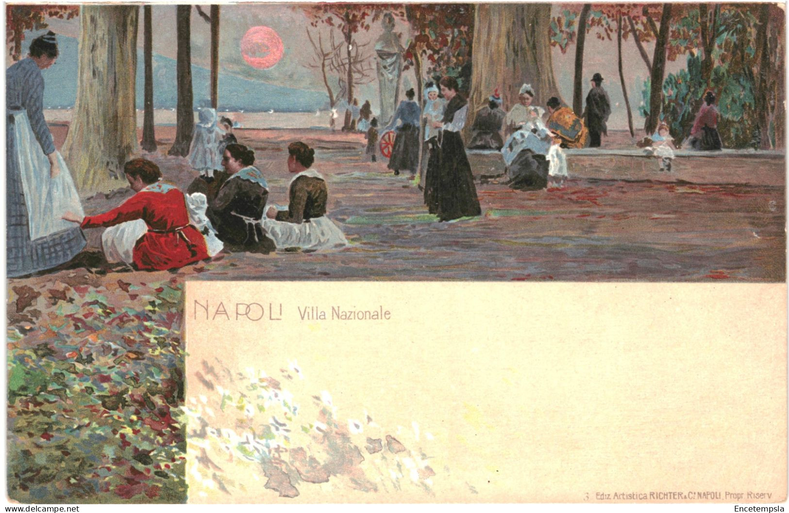 CPA Carte Postale  Italie Napoli Villa Nazionale Illustration    VM80187ok - Napoli (Napels)