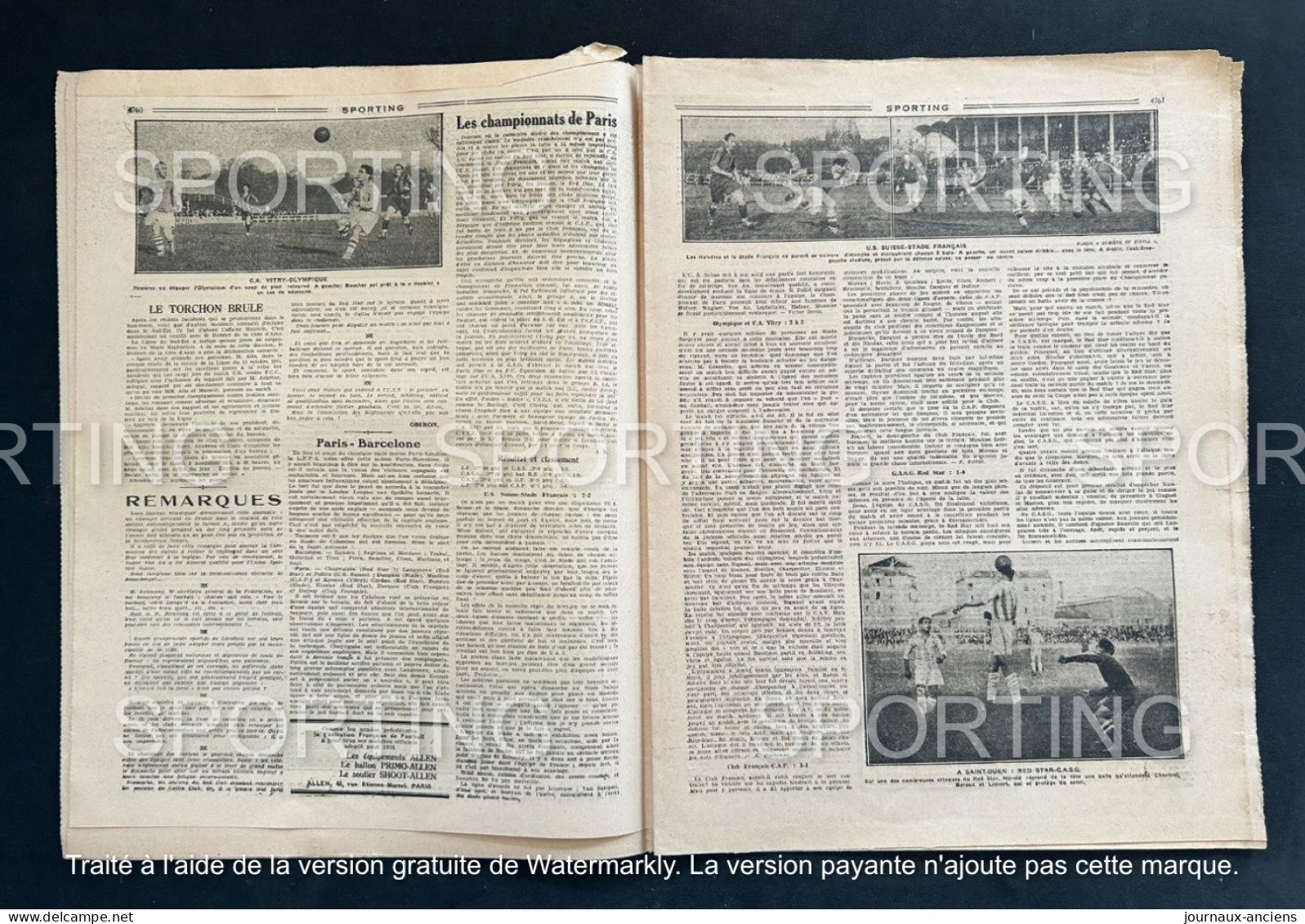 1925 Revue Sportive " SPORTING " BOXE Championnats De France - FOOTBALL - RUGBY - CYCLISME  - TERROT GAILLON - 1900 - 1949