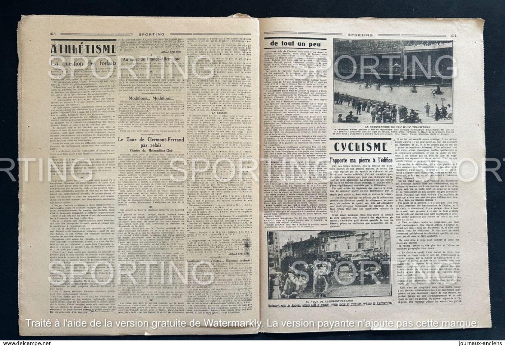 1925 Revue Sportive " SPORTING " BOXE Championnats de France - FOOTBALL - RUGBY - CYCLISME  - TERROT GAILLON