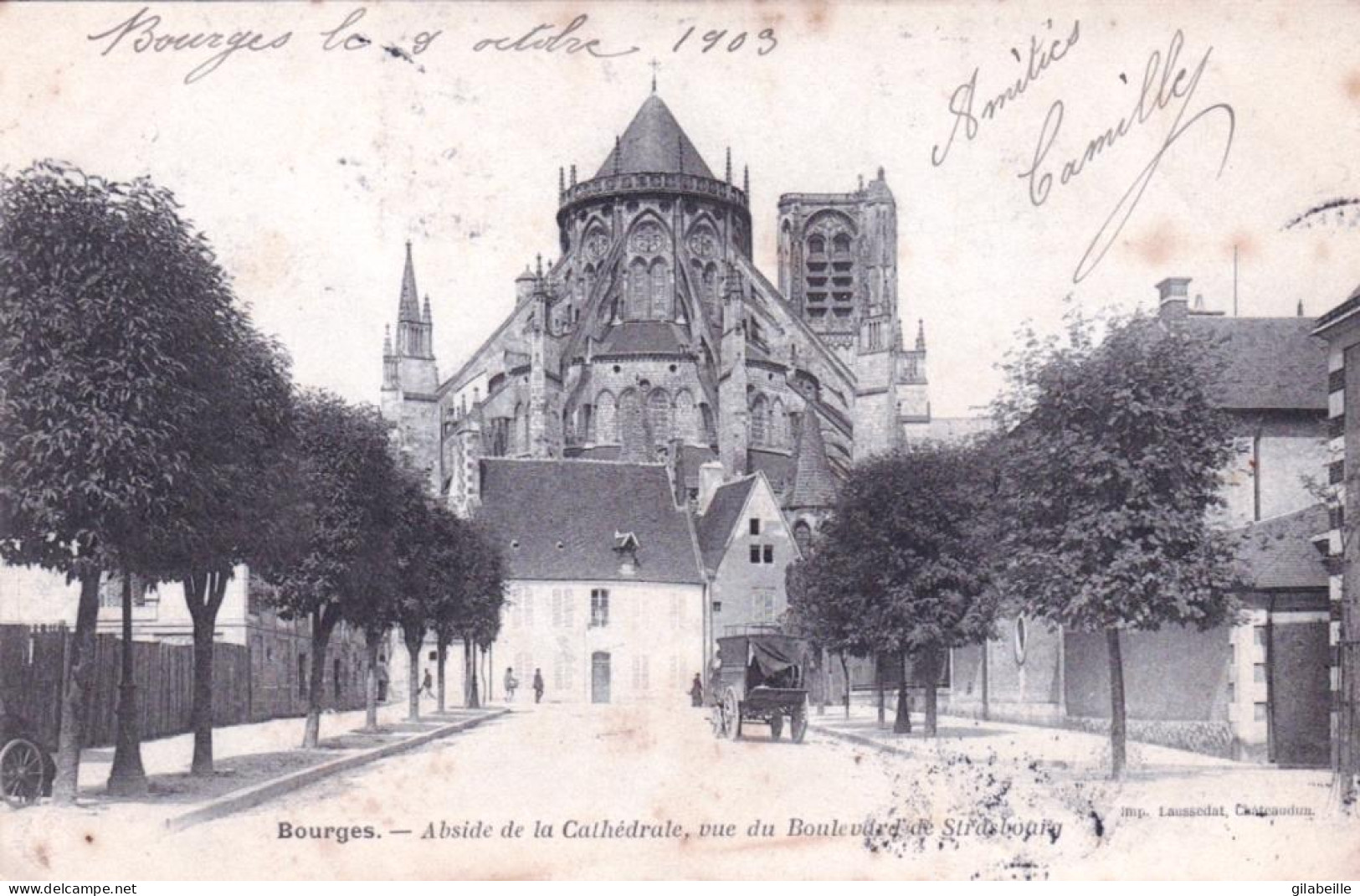 18 - Cher - BOURGES - Abside De La Cathedrale  - Vue Prise Du Boulevard De Strasbourg - Bourges