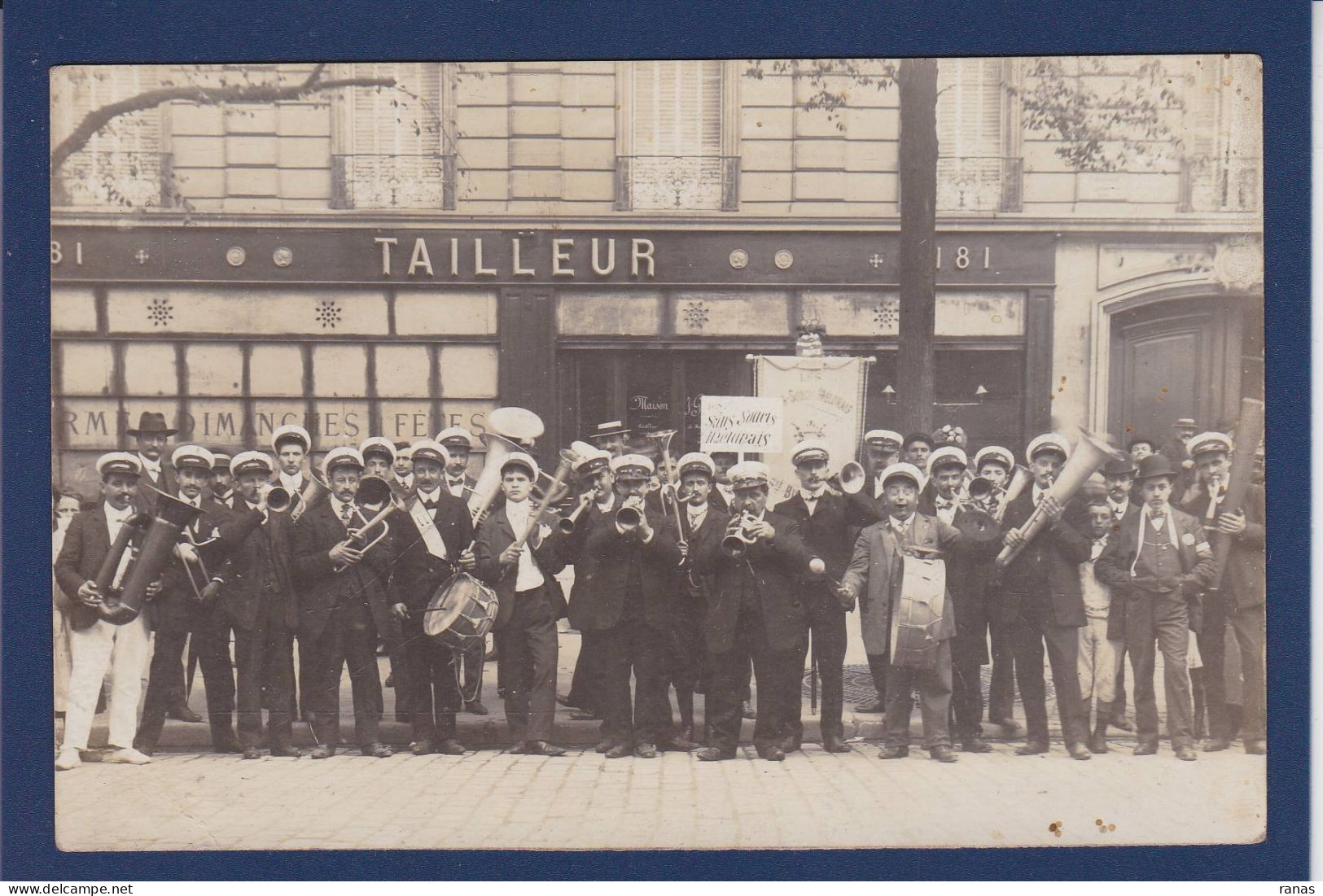 CPA [77] Seine Et Marne > Melun Carte Photo Goubert Cachet Au Dos Musique - Melun