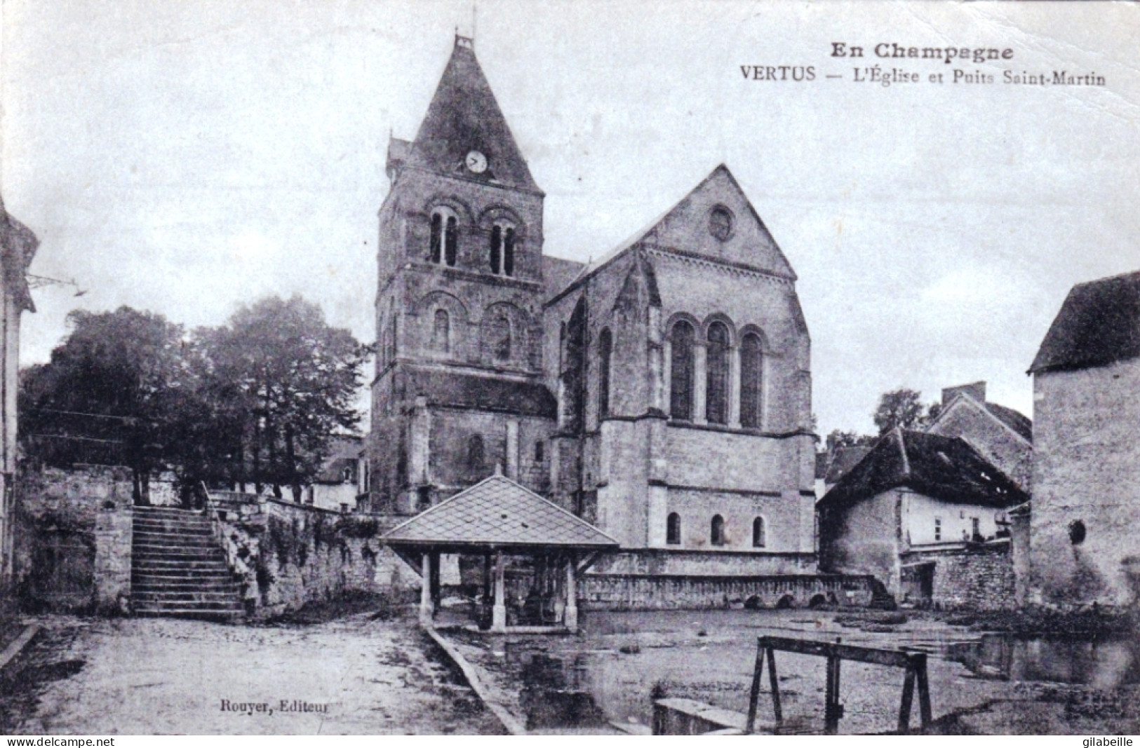 51 - Marne -  VERTUS ( Blancs-Coteaux ) - L'église Et Puits Saint Martin - Vertus
