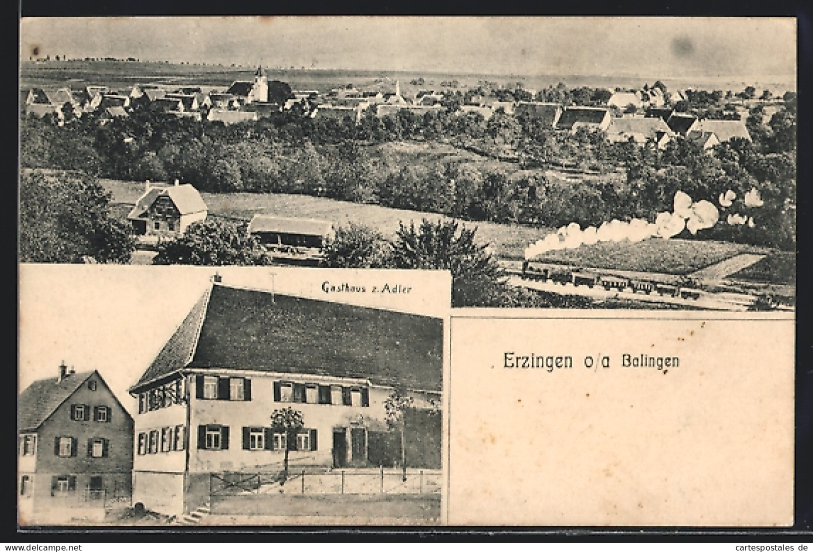 AK Erzingen O /a Balingen, Gasthaus Zum Adler, Teilansicht  - Balingen