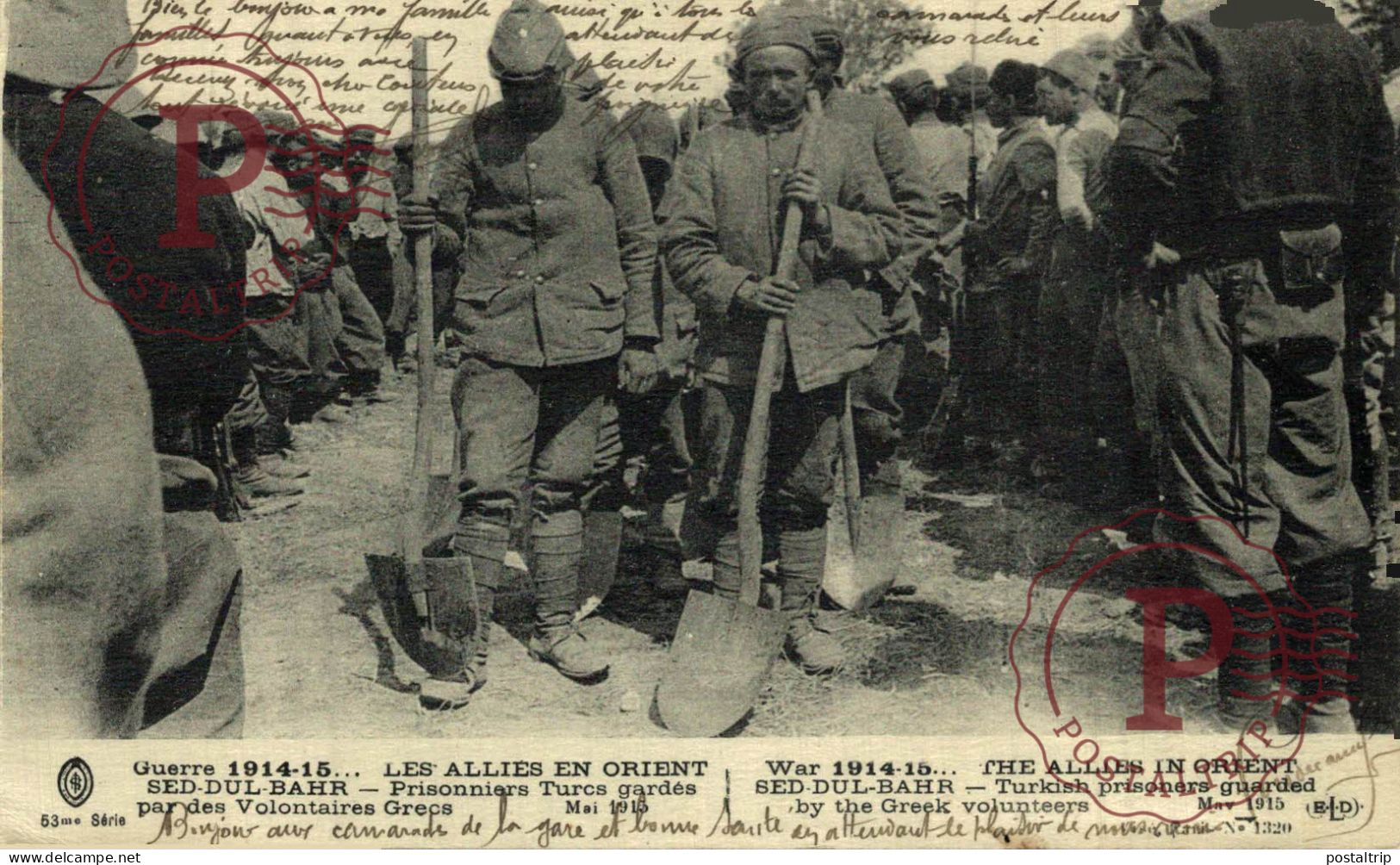 SED DUL BAHR--prisonniers Turcs Gardés--Guerre 1914-15--les Alliés En Orient. PRISIONEROS TURCOS. MILITAR. MILITAIRE - Weltkrieg 1914-18