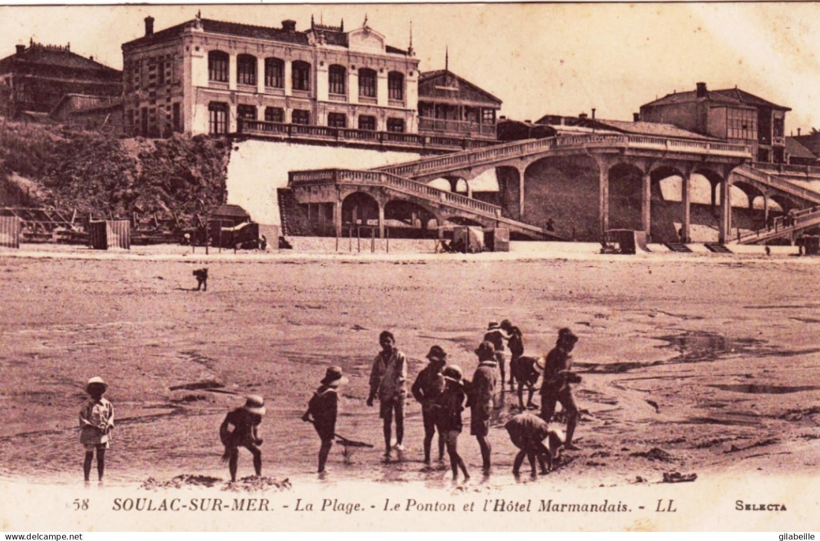 33 - SOULAC  Sur MER -  La Plage - Le Ponton Et L'hotel Marmandais - Soulac-sur-Mer