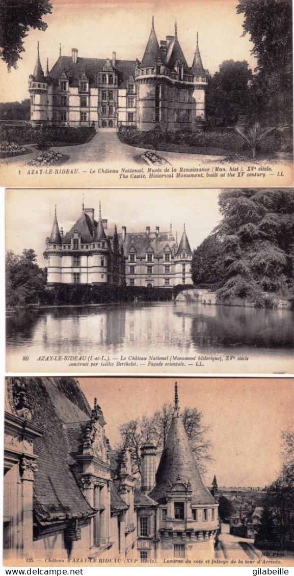 37 - Indre Et Loire - AZAY LE RIDEAU - Le Chateau - LOT 6 CARTES - Azay-le-Rideau