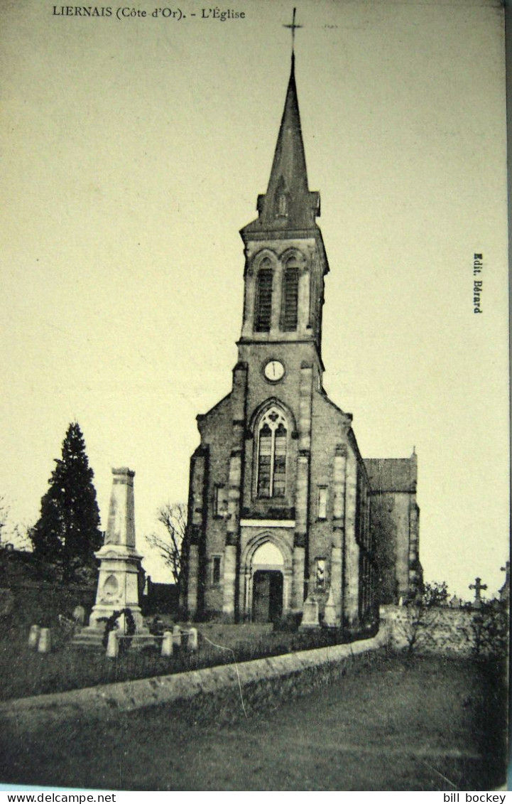 CPA 1910-1920 LIERNAIS Eglise - Saulieu - Parc Du Morvan -  Lac Des Settons, Dijon TTBE - Other & Unclassified