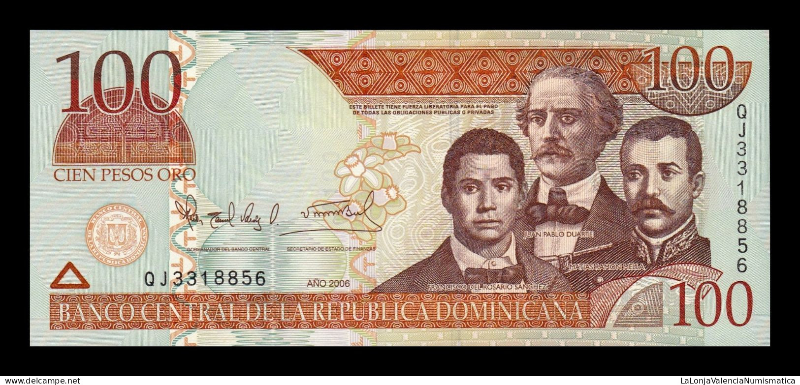 República Dominicana 100 Pesos Oro 2006 Pick 177a Sc Unc - Dominicaine
