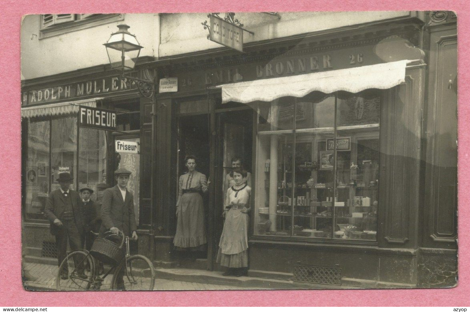 68 - COLMAR - Carte Photo - 26 Rue Vauban - Coiffeur Adolphe MULLER - Patisserie Emile BRONNER - Colmar