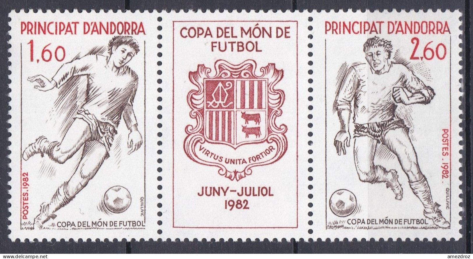 Andorre Française 1982    NMH Coupe Du Monde De Football - Espagne  (A16) - Unused Stamps
