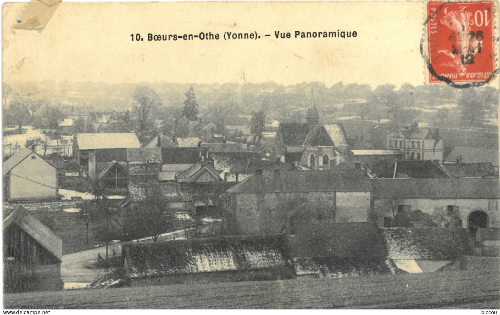 Cpa BOEURS EN OTHE (Yonne) 89 - 1912 - Vue Panoramique N° 10 - Other & Unclassified