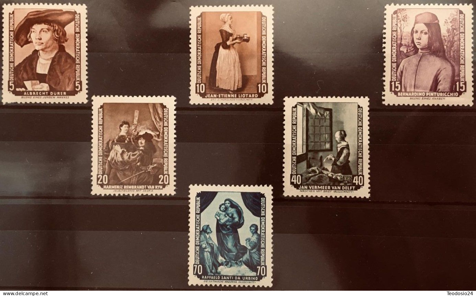 DDR 1955 Mi 504-509 ** PINTURAS DEL MUSEO DE DRESDE - Unused Stamps