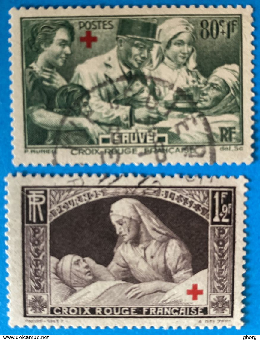 France 1940 : Au Profit Des Blessés N° 459 à 460 Oblitérés - Used Stamps