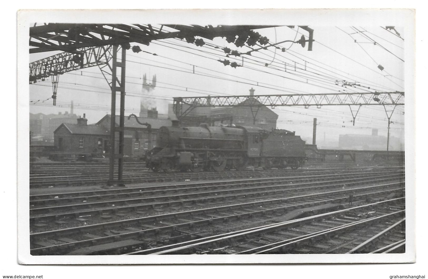 Photo British Railways Steam Locomotive 42950 2-6-0 Ex-LMS Lobster Class Station Junction North West England 1950s/60s ? - Spoorweg