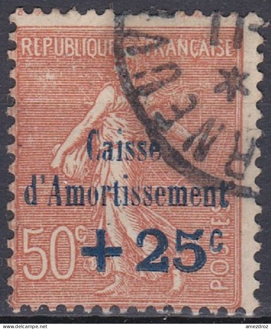 France 1928 N°  250 Semeuse Lignée Au Profit De La Caisse D'amortissement  (G1) - 1903-60 Säerin, Untergrund Schraffiert