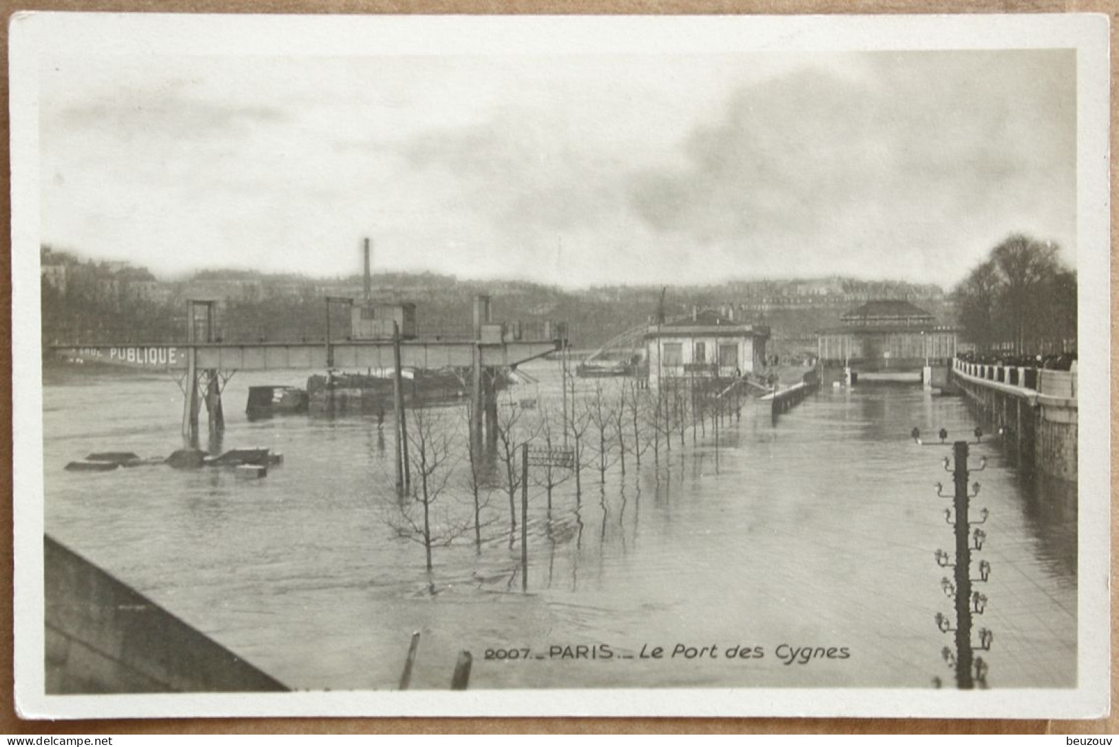 CPA Photo-carte  PARIS Le Port Des Cygnes - Inondations 1901 - District 15
