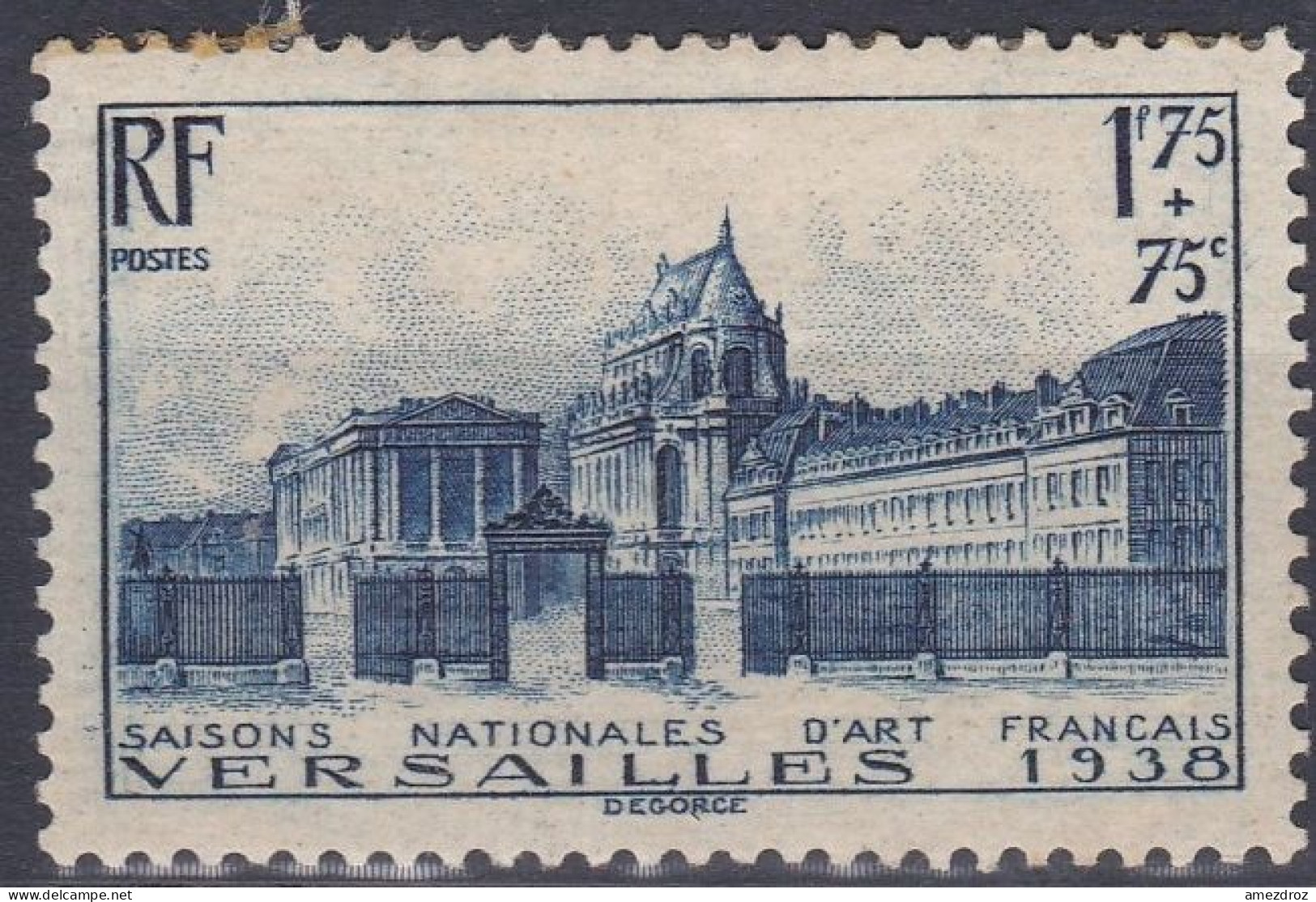 France 1938 N° 379 MH * Saison Nationales D'Art Français Versailles  (G16) - Unused Stamps