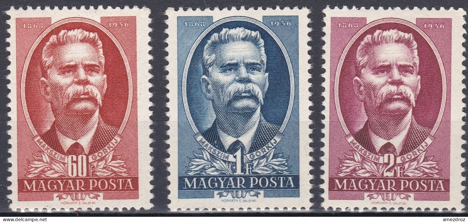 Hongrie 1951 Mi NMH ** 15e Anniversaire De La Mort De Maxime Gorki, 1868-1936(A19) - Neufs