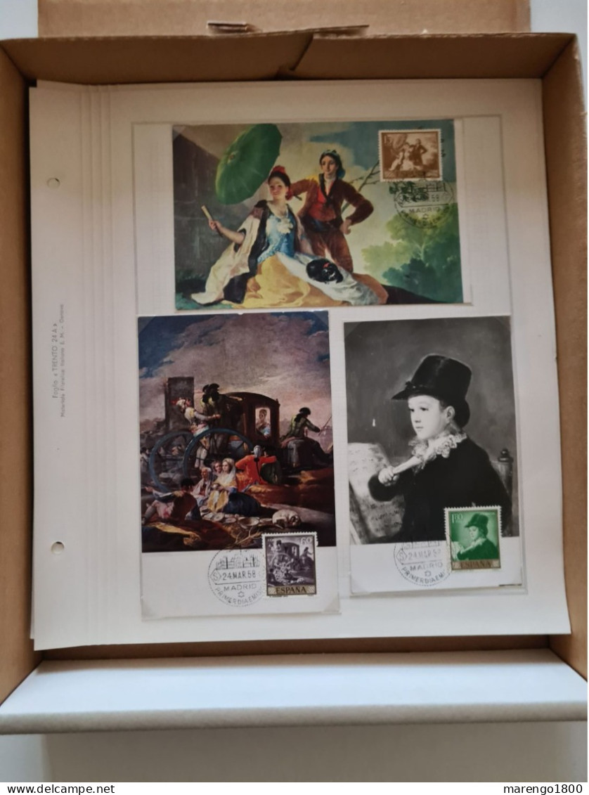 Spagna - Arte - Collezione di 80 cartoline maximum e 16 FDC 1958-1965 (48 foto) - Promo!!!        (g9589)