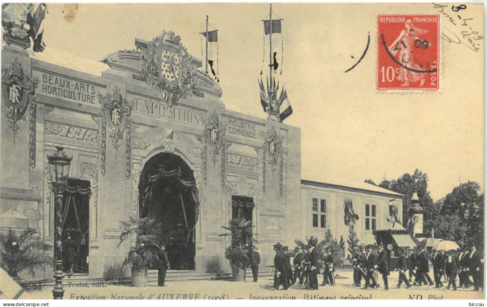 Cpa Exposition Nationale D'AUXERRE (1908) 89 - 1909 - Inauguration, Bâtiment Principal - Auxerre