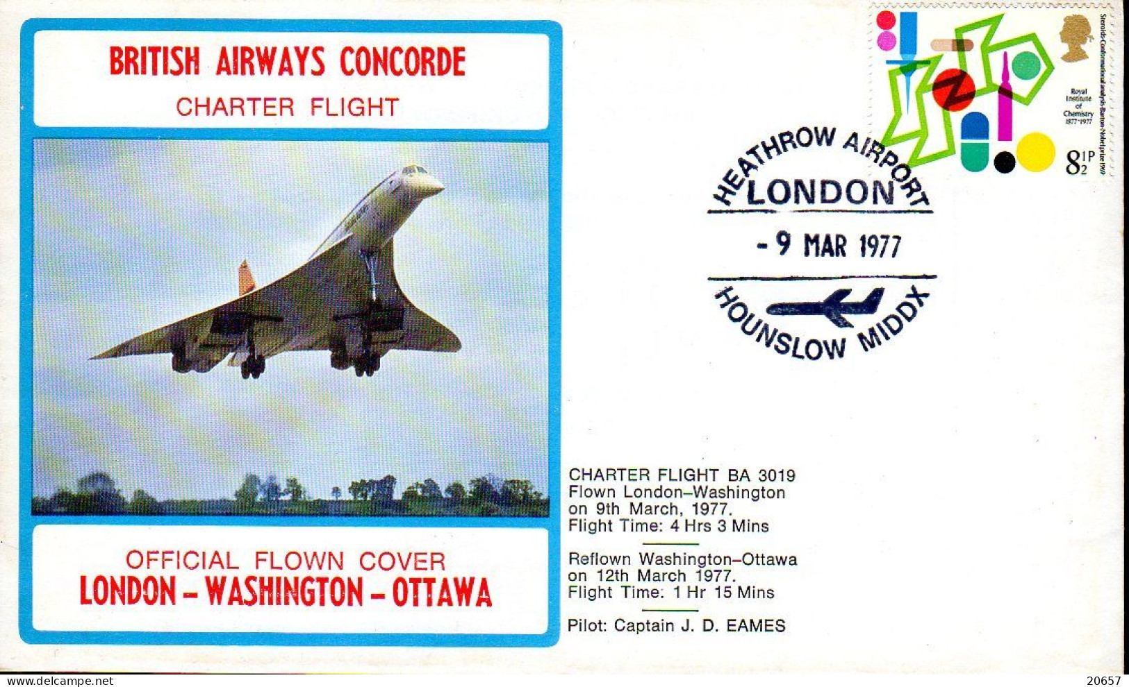 GB UK Grande Bretagne Vol Charter 09 03 1997 Concorde - Concorde