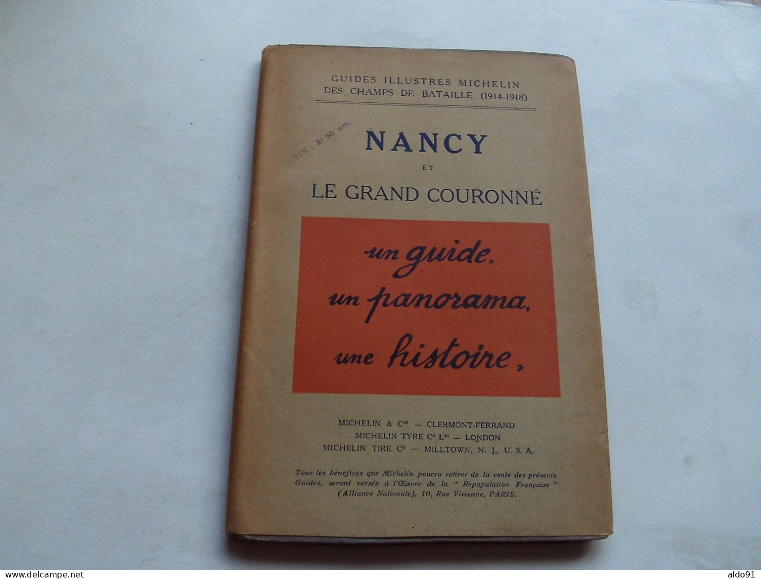 (Guides Illustrés MICHELIN Des Champs De Bataille 1914-1918) -  NANCY Et Le Grand Couronné.........voir Scans - Guerre 1914-18