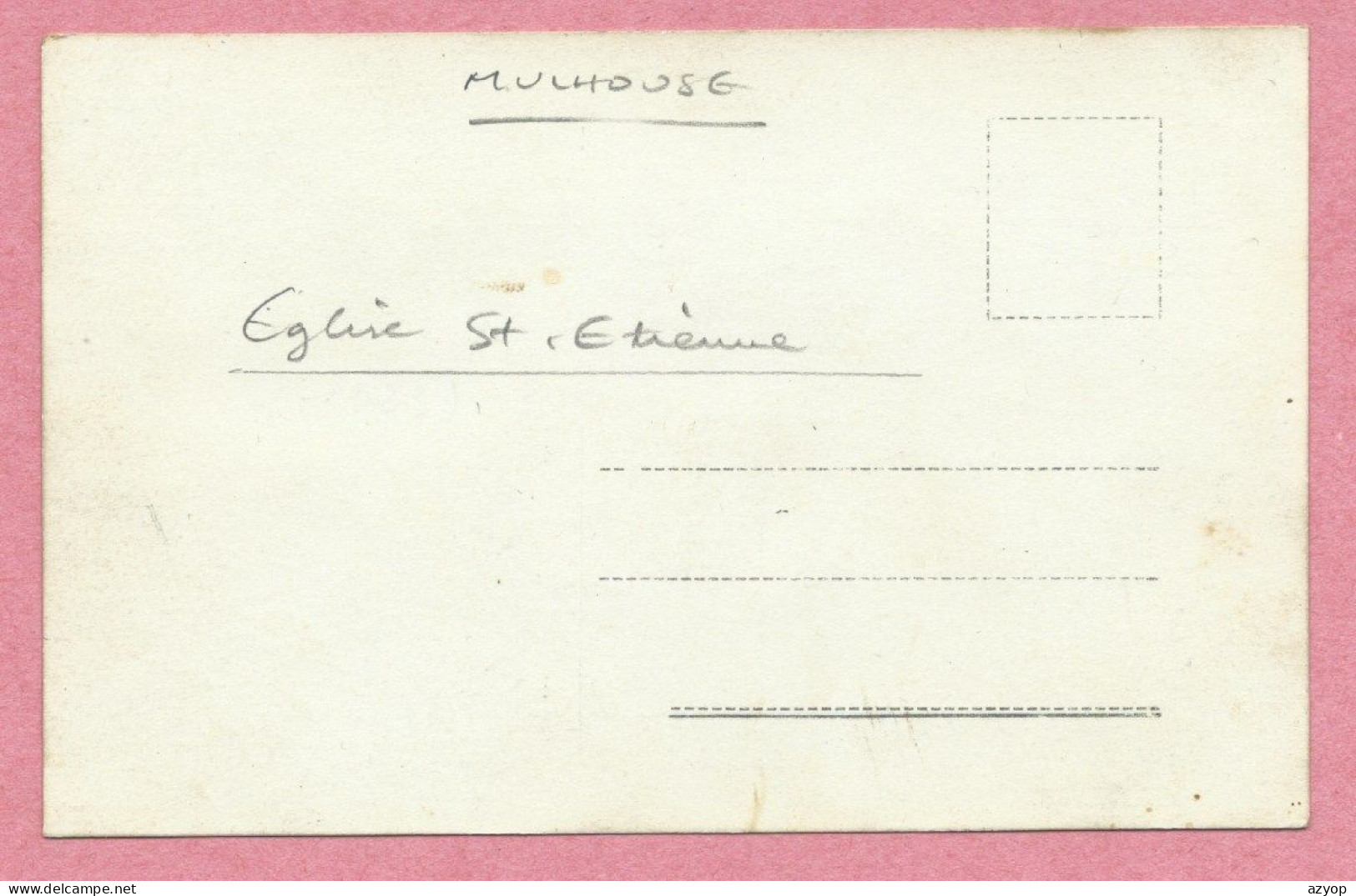 68 - MÜLHAUSEN - MULHOUSE - Carte Photo - Eglise Ste Etienne - Descente Ou Montée De La Cloche - Mulhouse