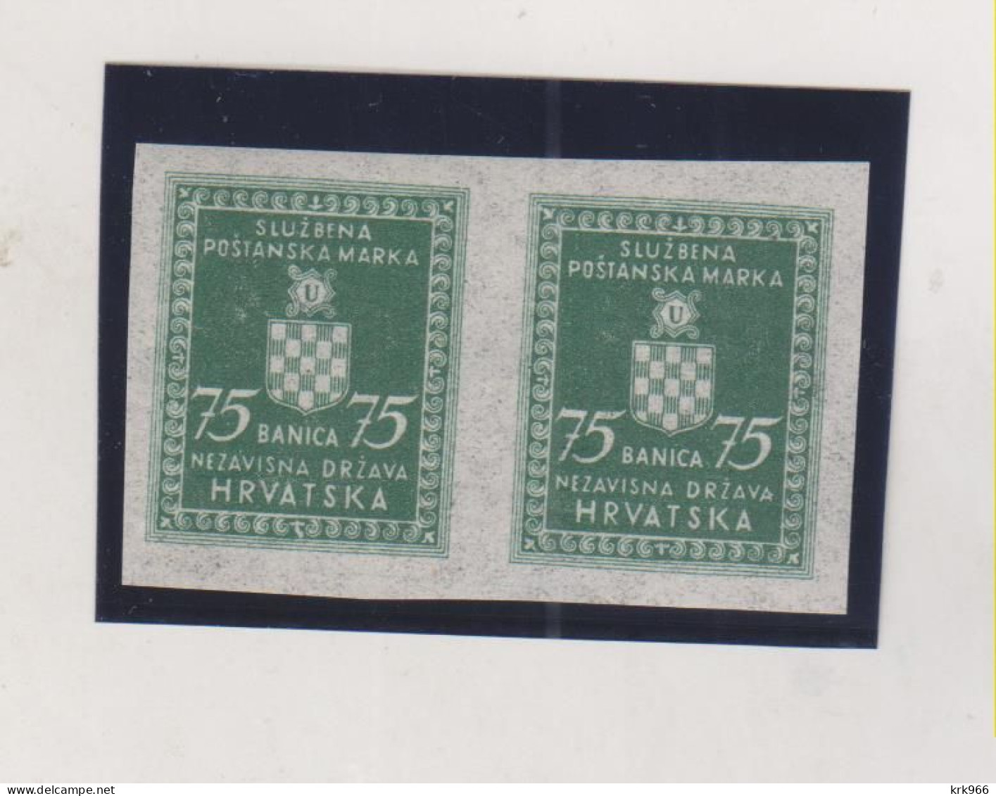 CROATIA WW II  , 0.75  Kn  Official Nice Proof  Pair  MNH - Kroatien