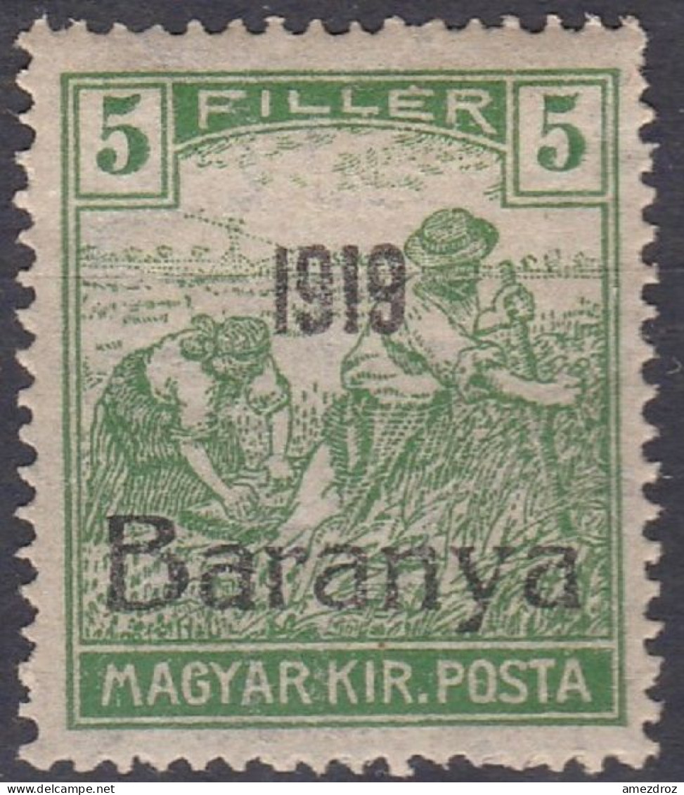 Hongrie Baranya 1919 Mi 20 Moissonneurs    (G6) - Baranya