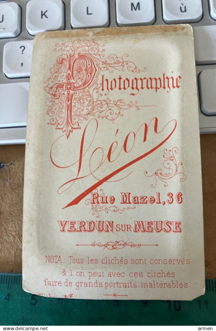 Réal Photo CDV Vers 1880 Portrait De Militaire Uniforme - Photographie Léon Verdun Sur Meuse - Anciennes (Av. 1900)