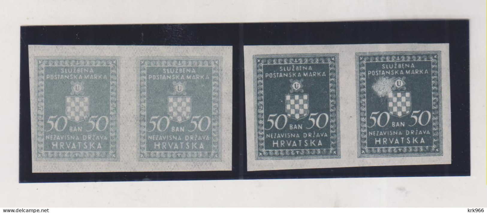 CROATIA WW II  , 0.50  Kn  Official Nice Proofs  Pair  MNH - Croatie