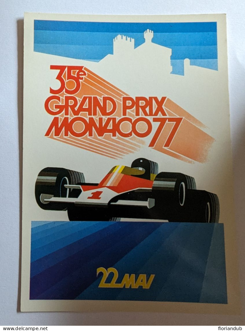 CP -  Affiche Grand Prix De Monaco 1977 - Grand Prix / F1