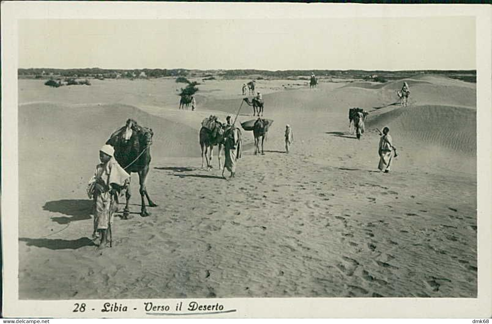 AFRICA - LIBYA / LIBIA - VERSO IL DESERTO / TOWARDS THE DESERT - EDIT AULA - RPPC POSTCARD 1930s (12588) - Libya