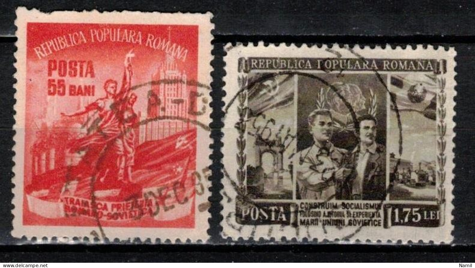 Roumanie 1952 Mi 1409-10 (Yv 1281-2), Obliteré - Gebruikt