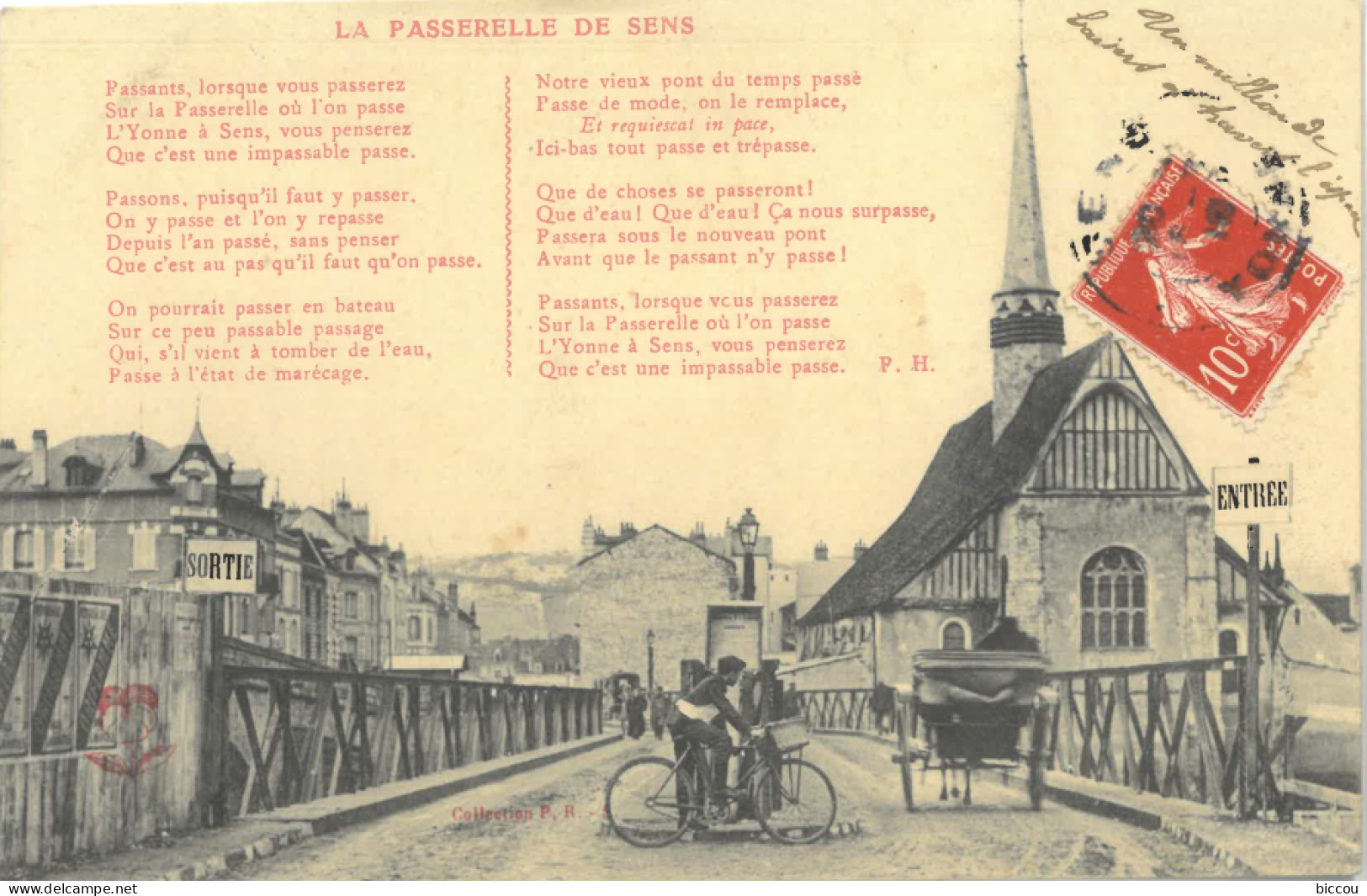 Cpa La Passerelle De SENS 89 - Sens