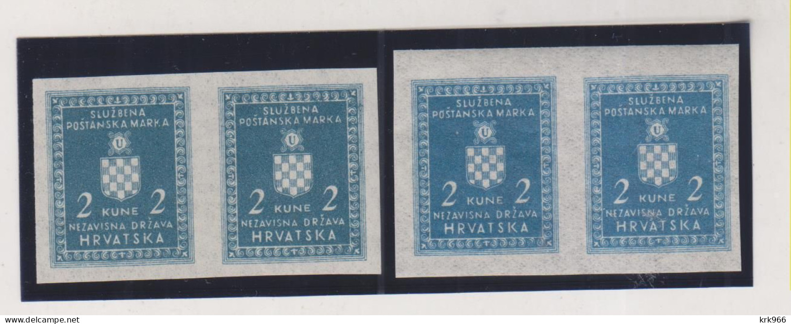 CROATIA WW II  , 2  Kn  Official Nice Proofs  Pair  MNH - Croatie