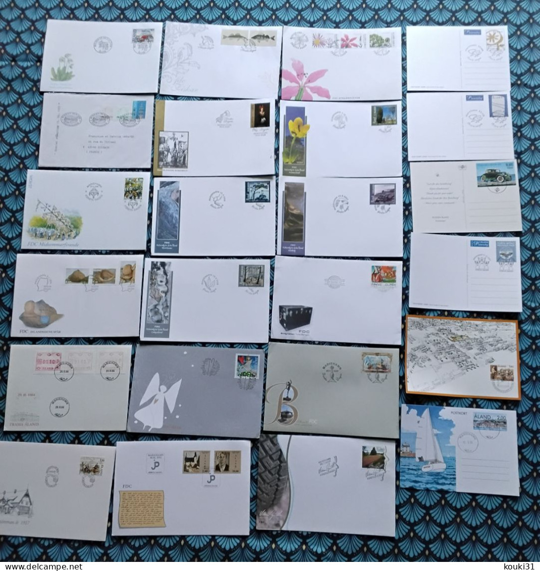 Aland : 40 Courriers FDC , Timbres De Distributeurs Etc Entre 1984 Et 2008 - Aland