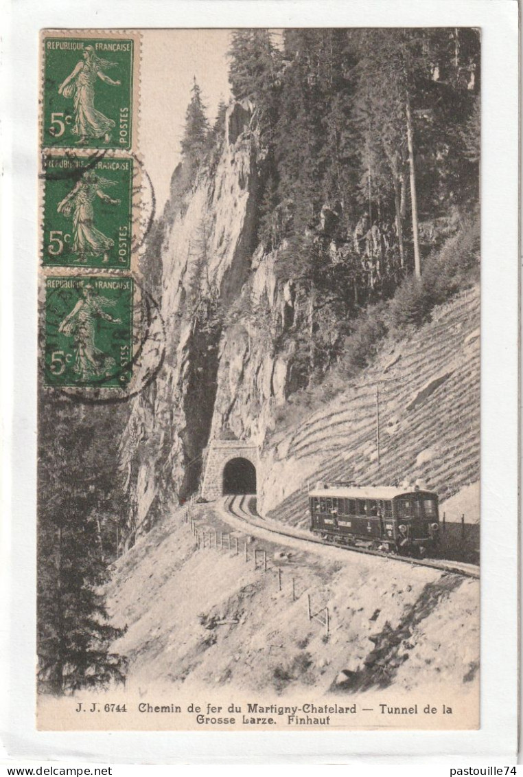 CPA :  14 X 9  -  Chemin De Fer Du Martigny-Châtelard  -  Tunnel De La Grosse Larze.  Finhaut - Finhaut