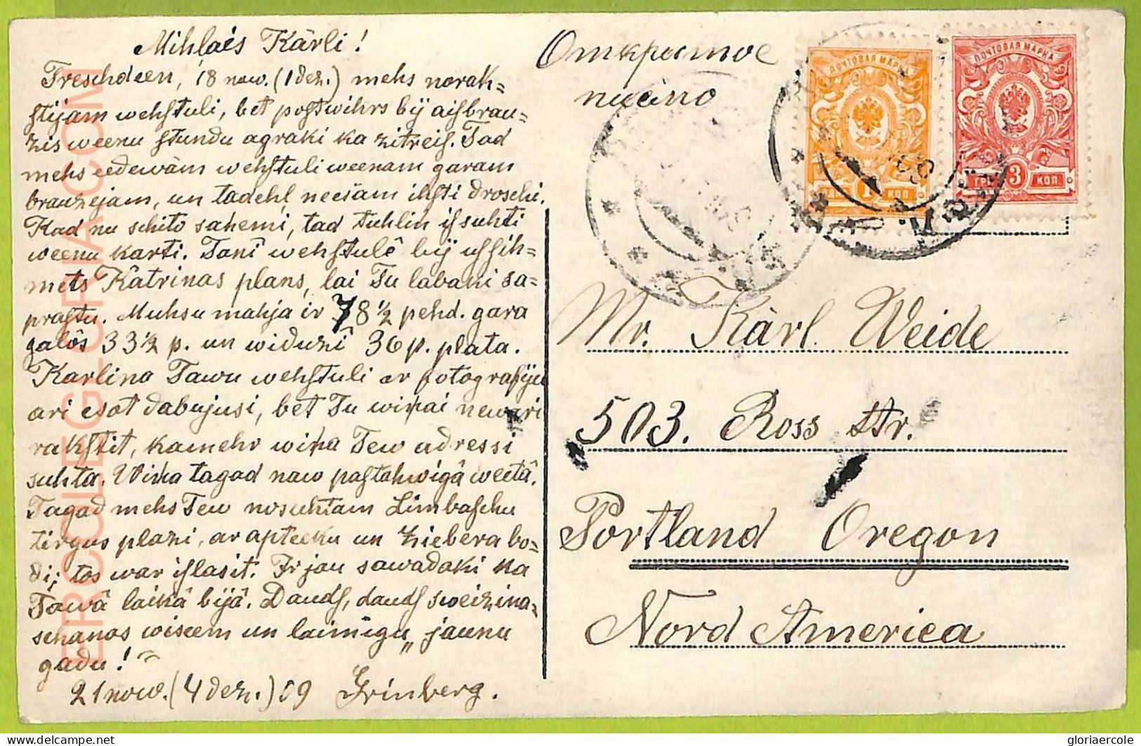 Ae9575 - ESTONIA - Ansichtskarten VINTAGE POSTCARD -  Reval - 1909 - Estland