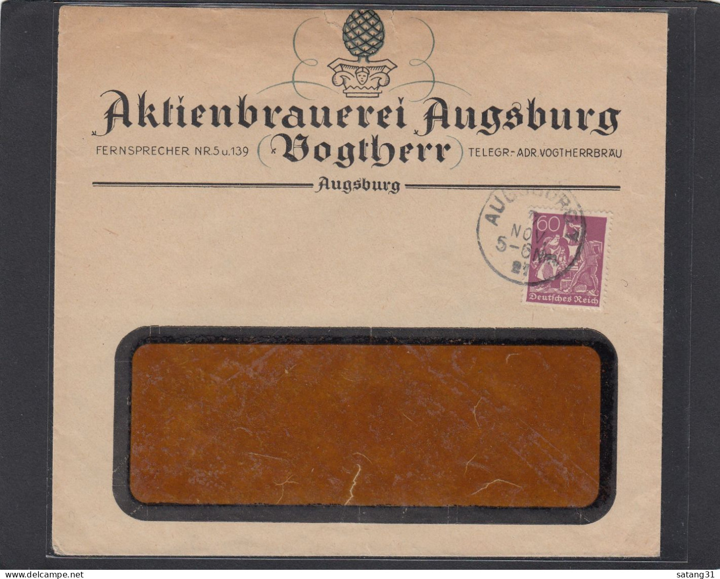 AKTIENBRAUEREI AUGSBURG. - Lettres & Documents