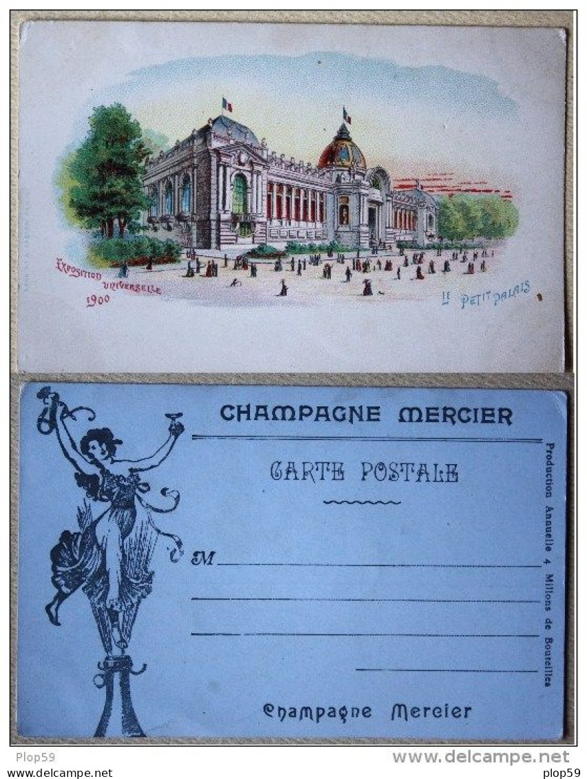 Cpa Ak Pk Champagne Mercier /exposition Universelle De 1900 Le Petit Palais - Publicidad