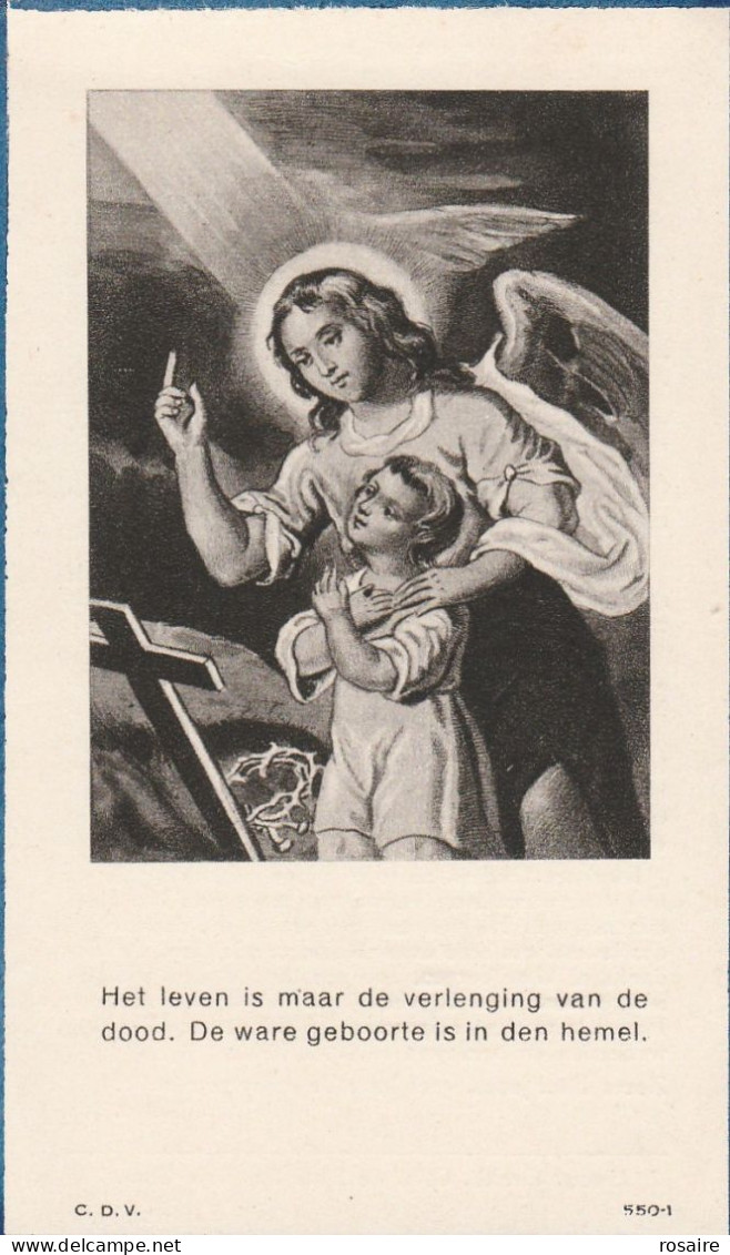 Prentje Maria Isabella Antheunis-sas Van Gent 1934 - Images Religieuses
