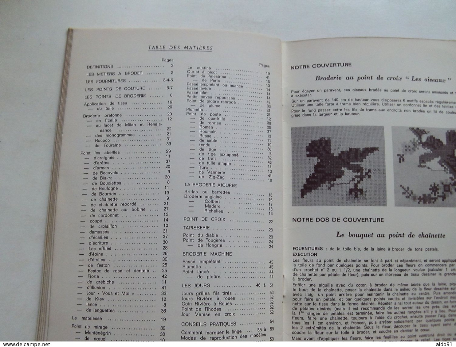 (Ouvrage de Dames - Le Conseiller des Brodeuses - Spécial Hors Série) -  Toute la Broderie (editions égé)......cf. scans