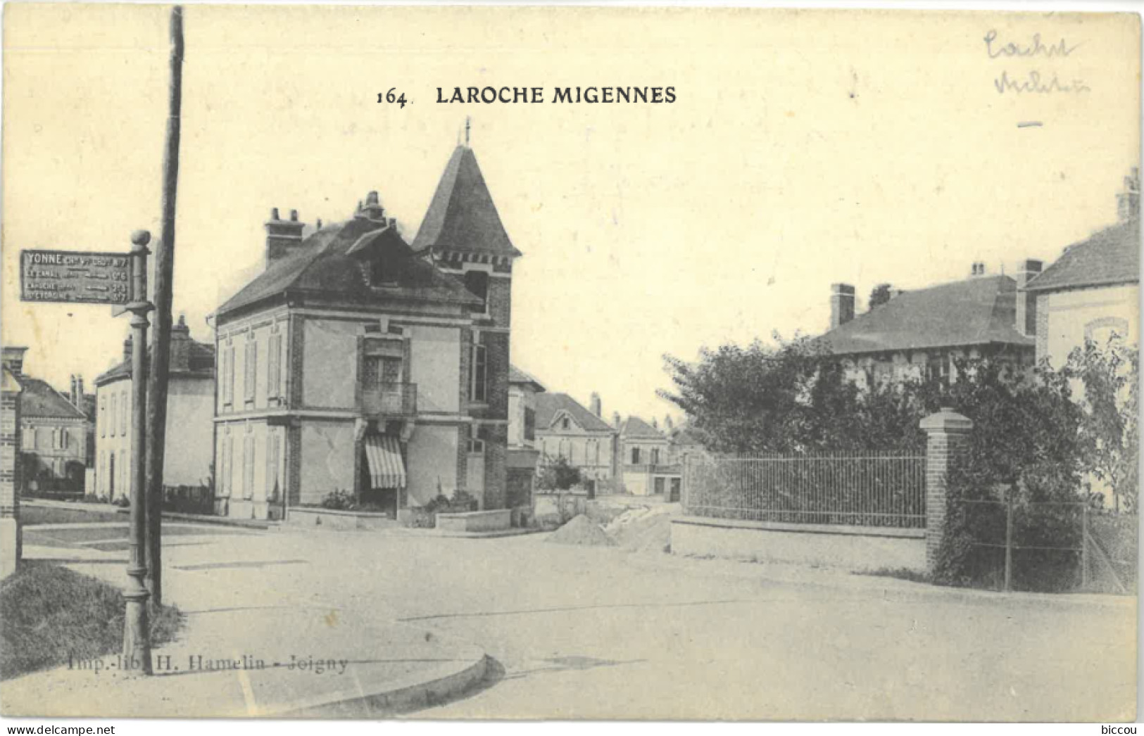 Cpa LAROCHE MIGENNES 89 - 1915 (tampon Commission Militaire Gare Laroche) - Laroche Saint Cydroine