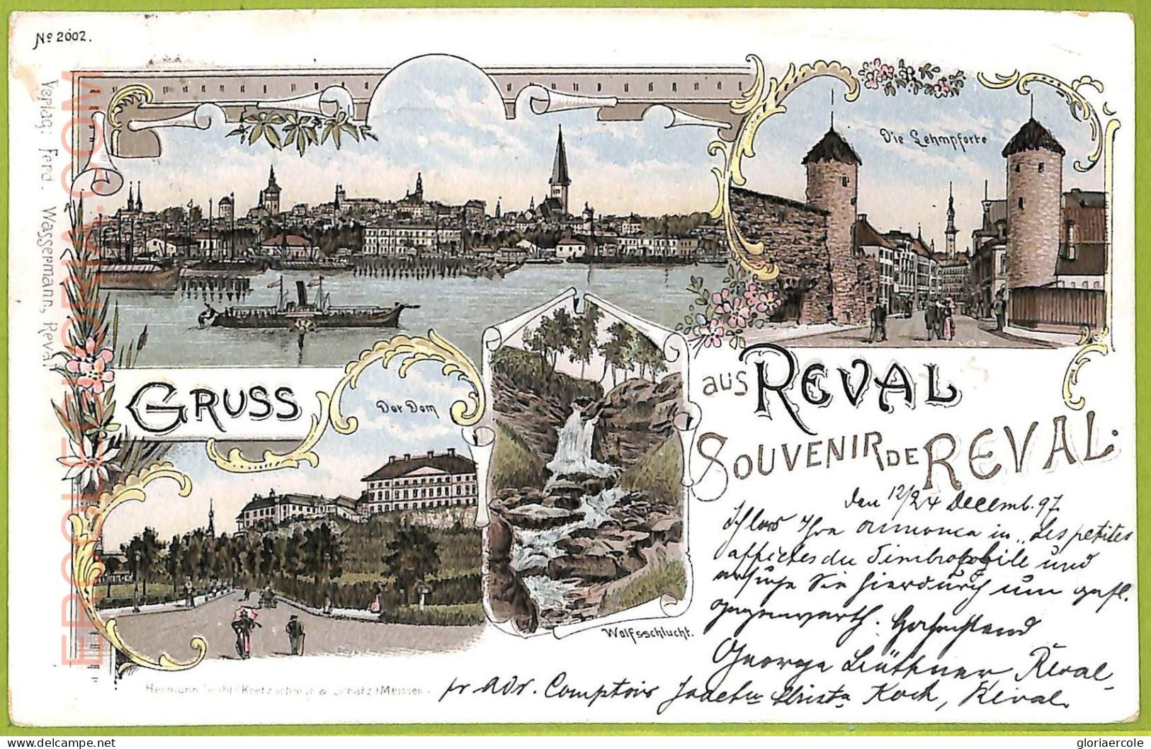 Ae9578 - ESTONIA - Ansichtskarten VINTAGE POSTCARD - Gruss Aus  Reval - 1897 - Estonie