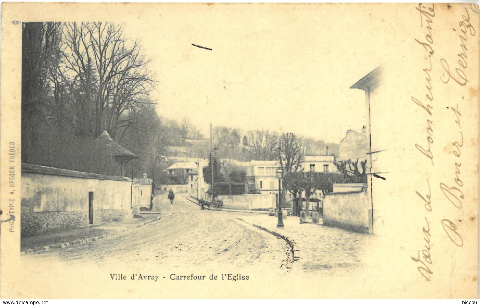 Cpa VILLE D'AVRAY 92 - 1903 - Carrefour De L'Eglise - Ville D'Avray