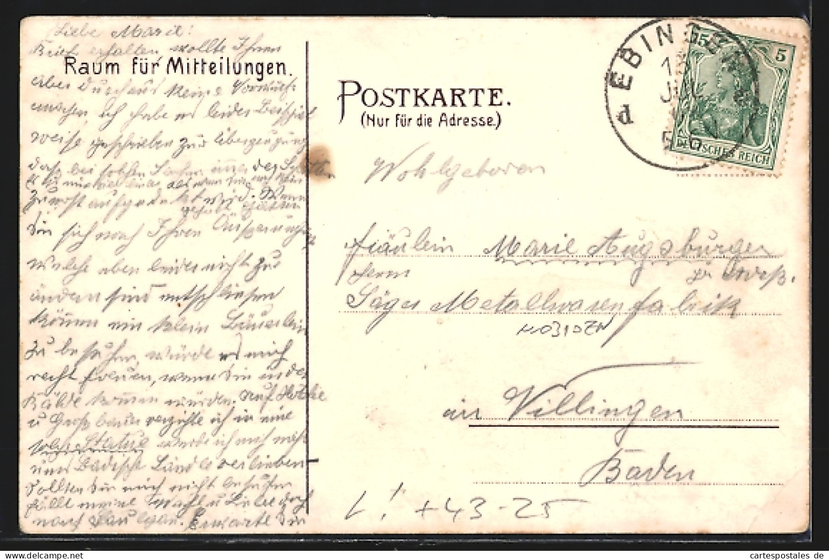 Lithographie Ebingen, Offizielle Festpostkarte Zum 11. Württ. Schwarzwaldgau-Sängerfest 1908, Aussichtsturm  - Autres & Non Classés