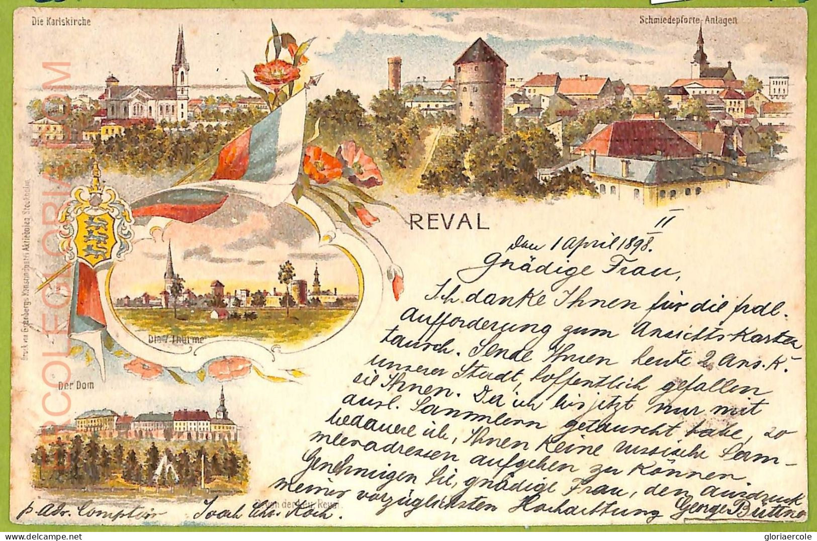 Ae9579 - ESTONIA - Ansichtskarten VINTAGE POSTCARD -  Reval - 1898 - Estonie